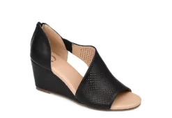 Journee Collection Womens Aretha Wedge Sandal - Black