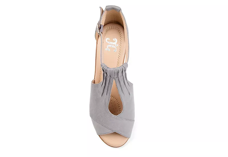 Journee Collection Womens Kedzie Wedge Sandal - Grey 8 Journee Collection Womens Kedzie Wedge Sandal - Grey - Image 6