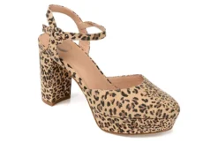 Journee Collection Womens Roslynn Platform Pump - Leopard