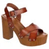 Limelight Womens April Platform Sandal - Cognac