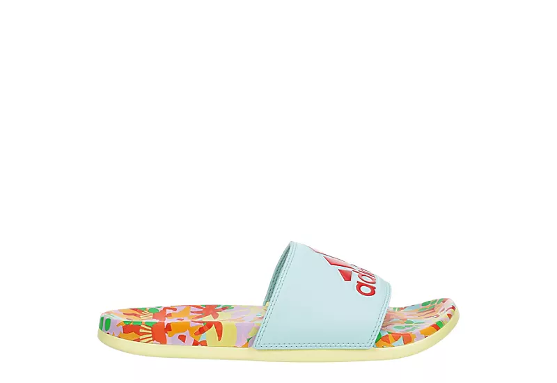Adidas Womens Adilette Comfort Slide Sandal - Aqua 4 Adidas Womens Adilette Comfort Slide Sandal - Aqua - Image 2