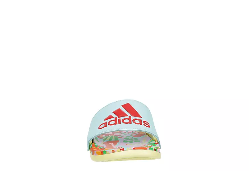 Adidas Womens Adilette Comfort Slide Sandal - Aqua 5 Adidas Womens Adilette Comfort Slide Sandal - Aqua - Image 3