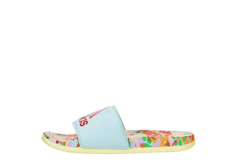Adidas Womens Adilette Comfort Slide Sandal - Aqua 6 Adidas Womens Adilette Comfort Slide Sandal - Aqua - Image 4