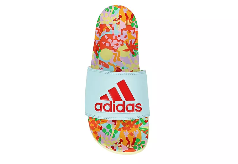 Adidas Womens Adilette Comfort Slide Sandal - Aqua 8 Adidas Womens Adilette Comfort Slide Sandal - Aqua - Image 6