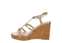 Michael By Michael Shannon Womens Natalia Wedge Sandal - Gold -Bearpaw Shoes Shop US 01 203300 03