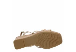 Michael By Michael Shannon Womens Natalia Wedge Sandal - Gold -Bearpaw Shoes Shop US 01 203300 06
