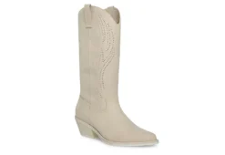 Madden Girl Womens Ryder Western Boot - Ivory