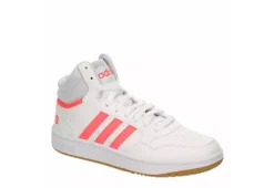 Adidas Womens Hoops 3.0 Mid Top Sneaker - White