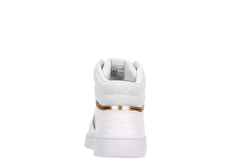Adidas Womens Hoops 3.0 Sneaker - White 7 Adidas Womens Hoops 3.0 Sneaker - White - Image 5