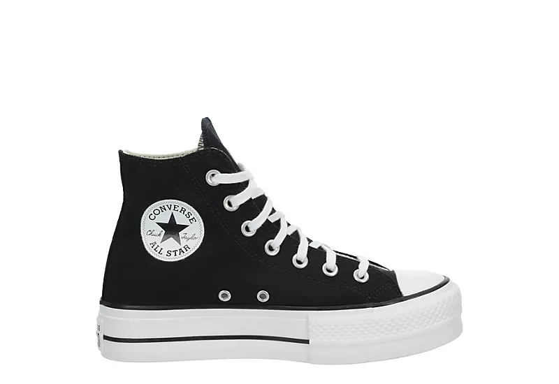 Converse Womens Chuck Taylor All Star High Top Platform Sneaker - Black 4 Converse Womens Chuck Taylor All Star High Top Platform Sneaker - Black - Image 2