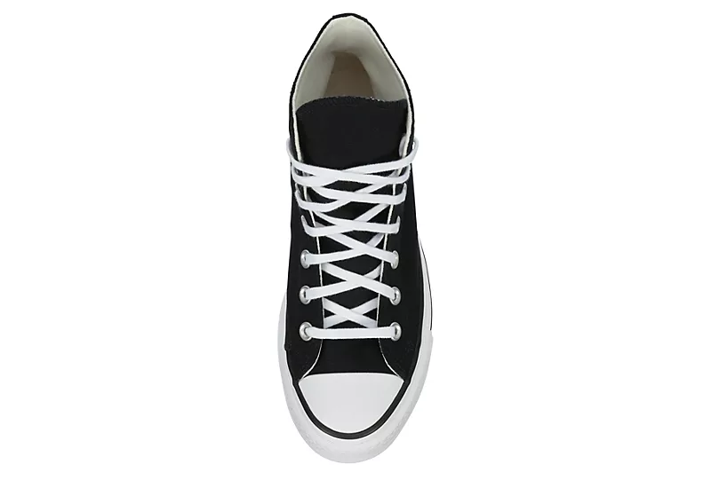 Converse Womens Chuck Taylor All Star High Top Platform Sneaker - Black 8 Converse Womens Chuck Taylor All Star High Top Platform Sneaker - Black - Image 6